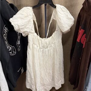 We The Free White Backless Dress